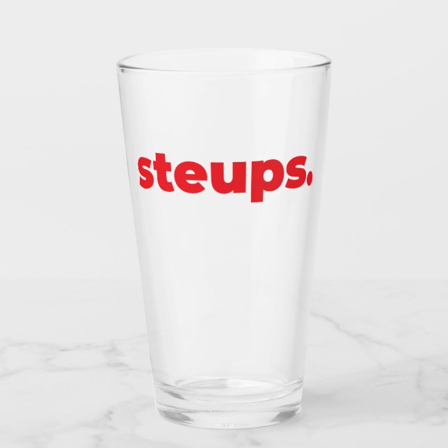 Steups Mugg - Röd Glaskopp (Framsida)