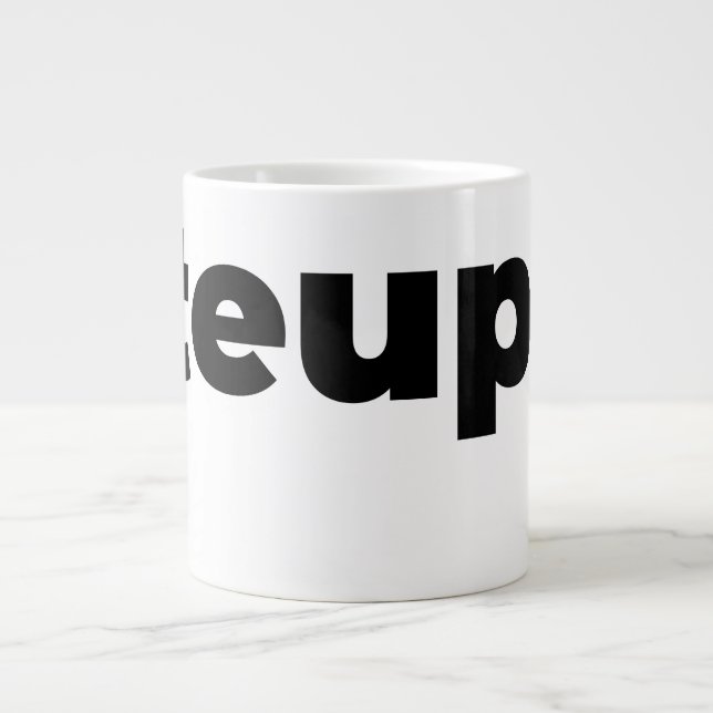 Steups Mugg - Svart Jumbo Mugg (Framsidan)