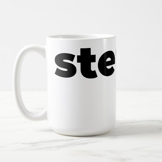 Steups-mugg - Svart Kaffemugg (Vänster)