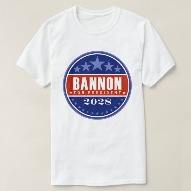 Steve Bannon för president 2028 T Shirt (Design framsida)