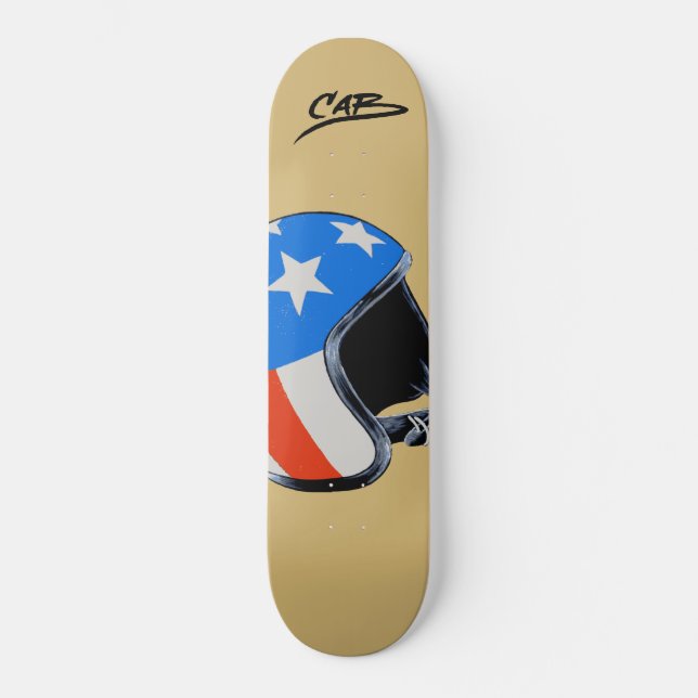 Steve Caballero "hjälm ", Old School Skateboard Bräda 21,6 Cm (Framsida)