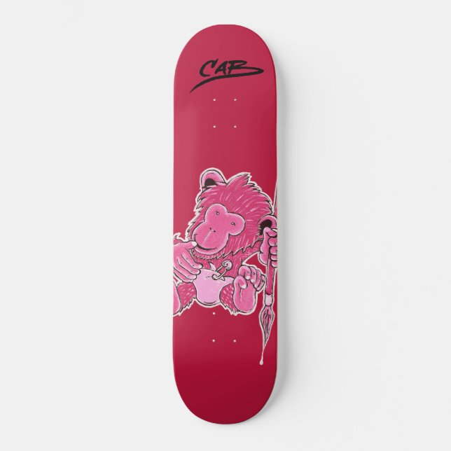 Steve Caballero "Monkey Brush" Old School Skateboard Bräda 18 Cm (Framsida)