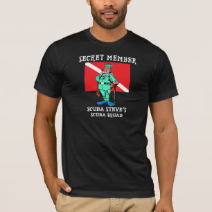 Steve för hemlig medlemSCUBA svart T-tröja T Shirt