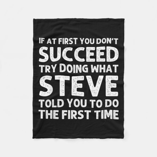 Steve Gift Name D Birthday Funny Christ  Fleecefilt (Framsidan)