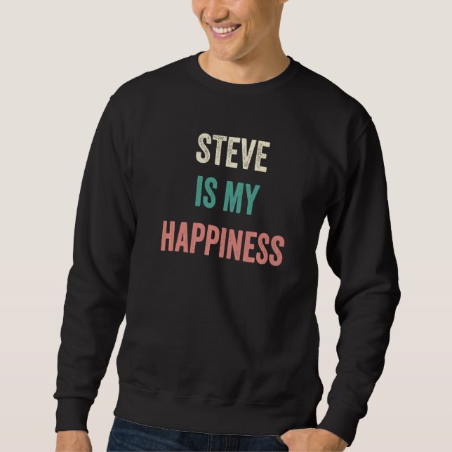 Steve Is My Happiness   Lång Ärmad Tröja (Framsida)