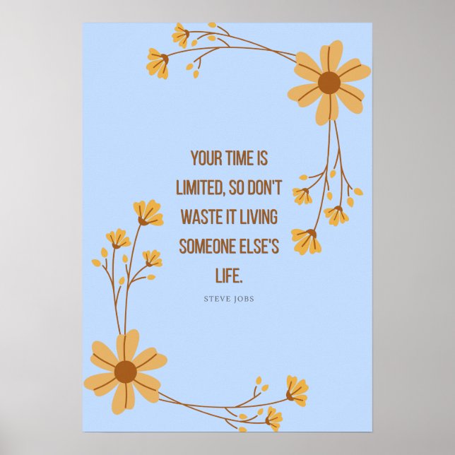 Steve Jobs Visdomsaffisch – Vacker Botanisk  Poster (Framsidan)