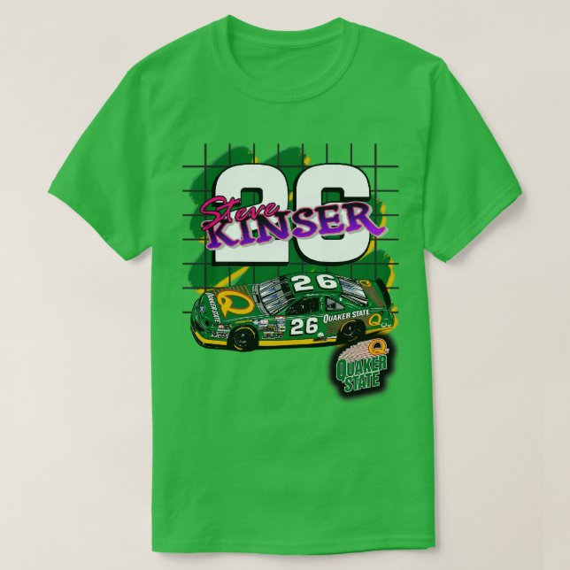 Steve Kinser Quaker State Retro NasDesign T Shirt (Design framsida)