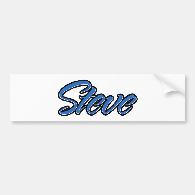 Steve Namn blue Aufkleber Sticker Autoaufkleber Bildekal (Framsidan)