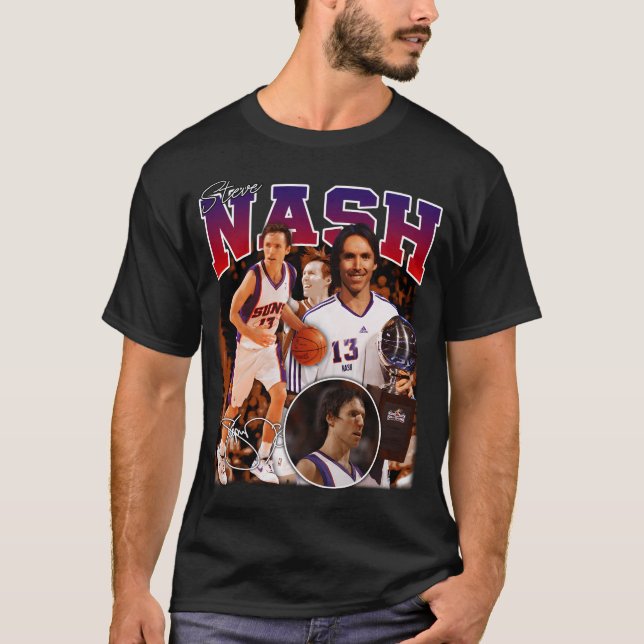 Steve Nash Phoenix Basketball Legend Mvp  Signatur T Shirt (Framsida)