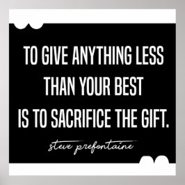 Steve Prefontaine kör citattecken Poster