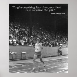 Steve Prefontaine kör citattecken Poster