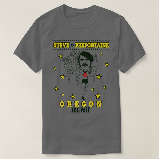 Steve Prefontaine Oregon Springa T Shirt (Design framsida)