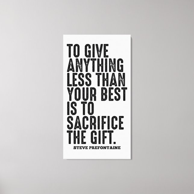 Steve Prefontaine Quote Canvastryck (Framsida)