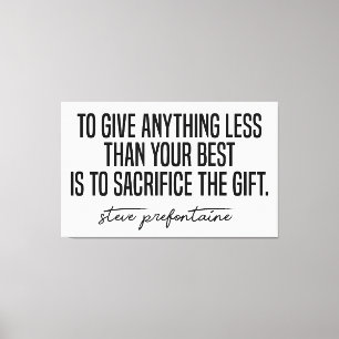 Steve Prefontaine Quote Canvastryck