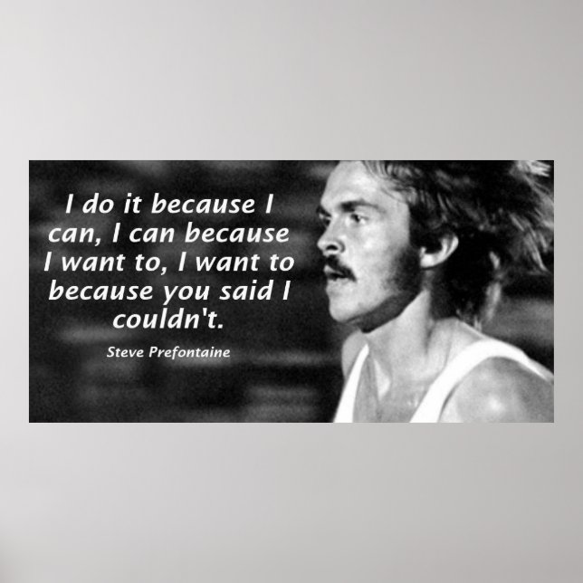 Steve Prefontaine Quote Poster (Framsidan)