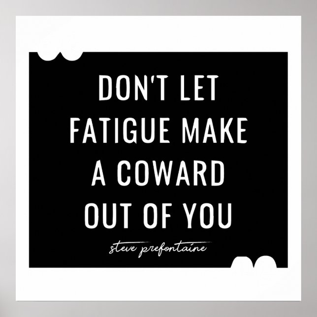 Steve Prefontaine Quote Poster (Framsidan)