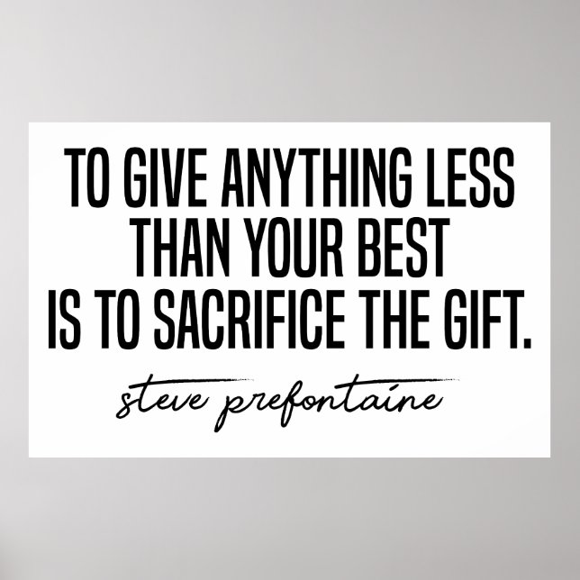 Steve Prefontaine Quote Poster (Framsidan)