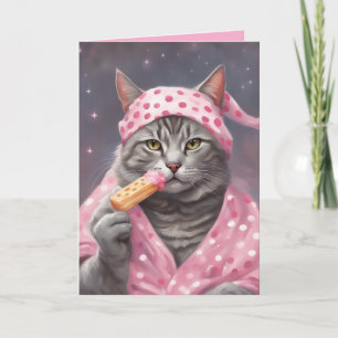 Steve the Tabby söta drömmar och Grattis på födels Kort