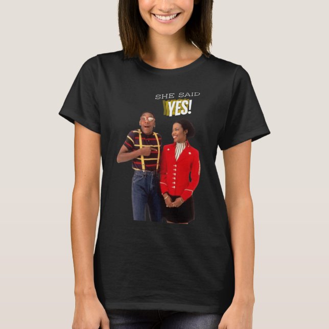 Steve Urkel Familj sa ja! Fäst T Shirt (Framsida)
