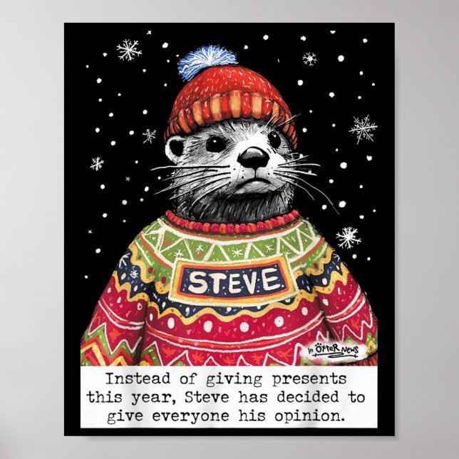Steve Utter Istället För Att Ge I År  Poster (Framsidan)