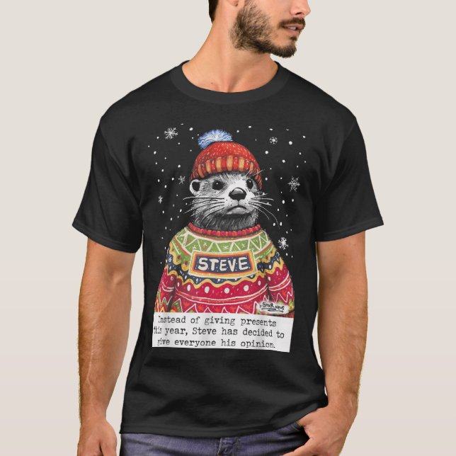 Steve Utter Istället För Att Ge Presenter I År  T Shirt (Framsida)