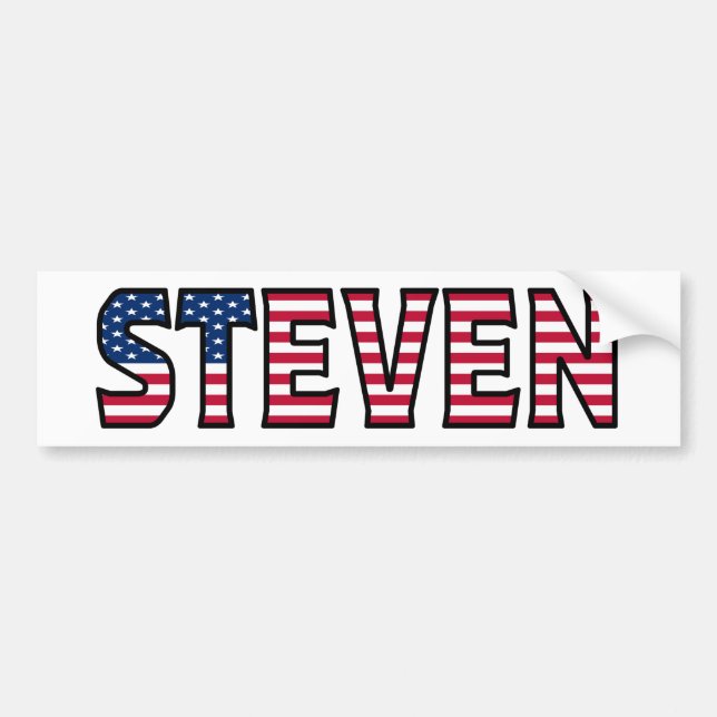 Steven Namn Vorname USA Aufkleber Sticker Auto Bildekal (Framsidan)