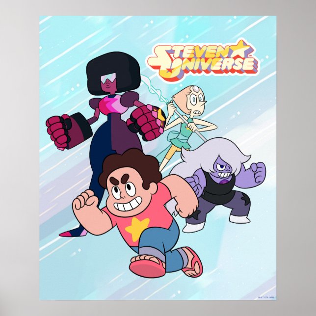 Steven Universe | Crystal Gem Group Action Poster (Framsidan)
