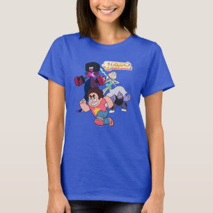 Steven Universe   Crystal Gem Group Action T Shirt