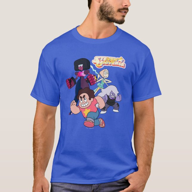 Steven Universe | Crystal Gem Group Action T Shirt (Framsida)