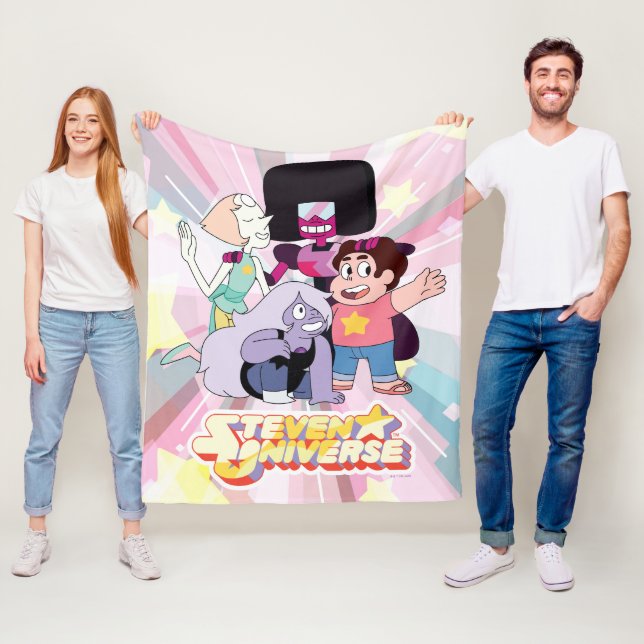 Steven Universe | Crystal Gem Group Huddle Fleecefilt (På plats)