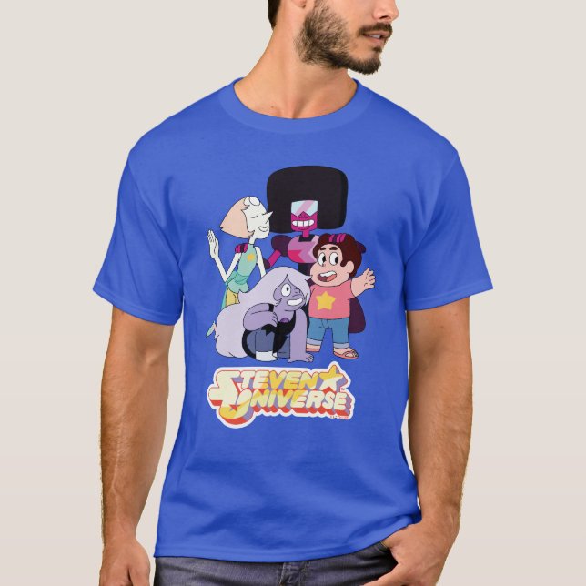 Steven Universe | Crystal Gem Group Huddle T Shirt (Framsida)