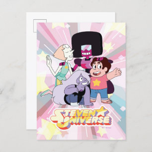 Steven Universe   Crystal Gem Group Huddle Vykort