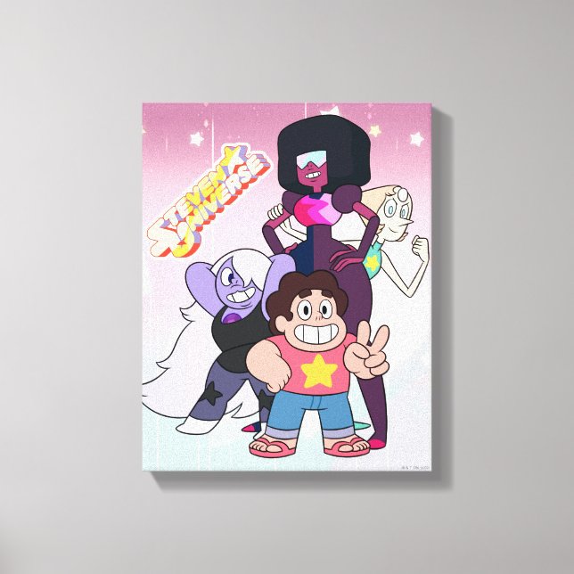 Steven Universe | Crystal Gem Group Pose Canvastryck (Framsida)