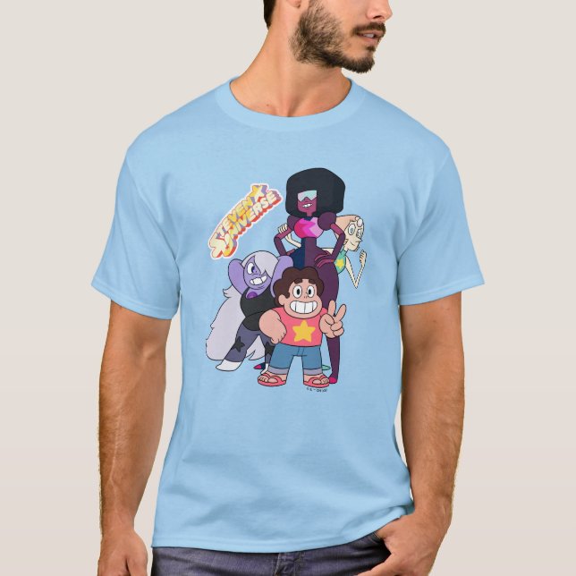 Steven Universe | Crystal Gem Group Pose T Shirt (Framsida)