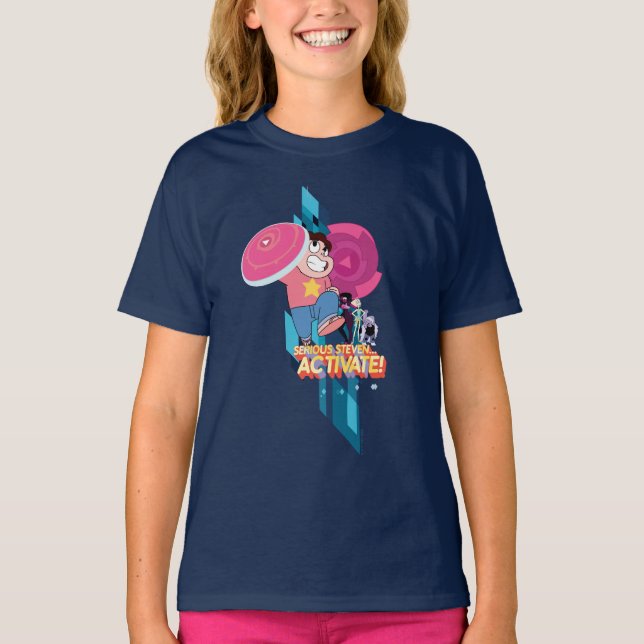 Steven Universe | Seriös Steven... Aktivera! T Shirt (Framsida)