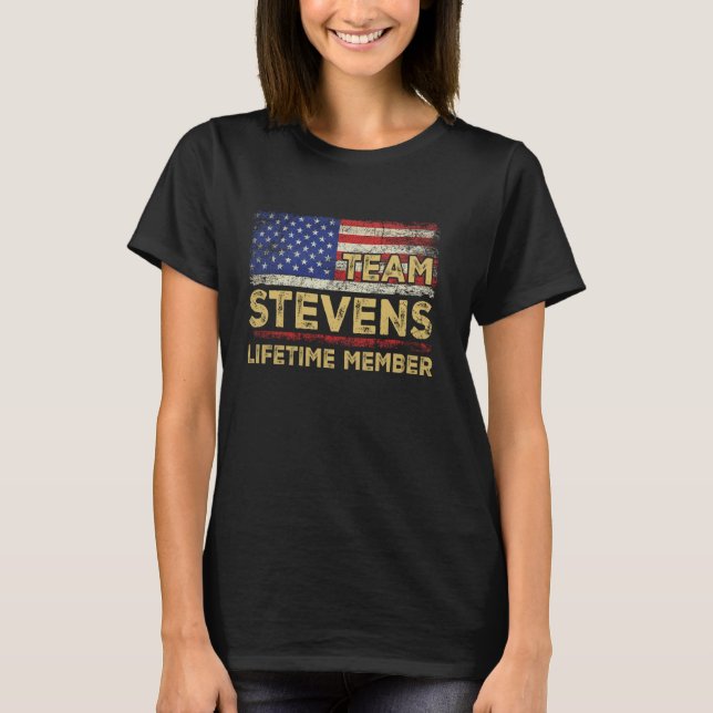 Stevens Last Name Shirt Team Stevens Livstid Memb T (Framsida)