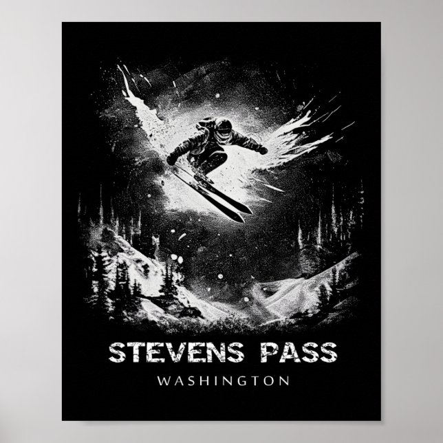 Stevens P Washington Skid Skidåkning Skidåkare  Poster (Framsidan)
