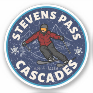 Stevens Pass, Cascades kedja Washington skidspår Klistermärken