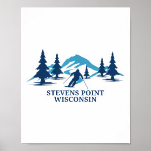 Stevens Point Wisconsin Ski Resort Skiing Skier _1 Poster