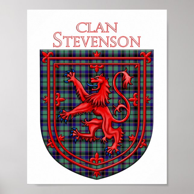 Stevenson Tartan Scottish Play Lejon Rampant Poster (Framsidan)