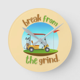 Steve's Golf Cart BFTG Clock Rund Klocka