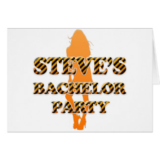 Steves ungkarlparty hälsningskort