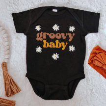 STEVIE Retro 70's Mustard Daisy Groovy Baby Baby B