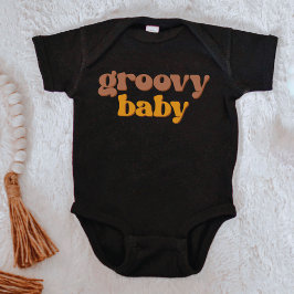 STEVIE Retro 70's Mustard Hippie Groovy Baby Baby T Shirt