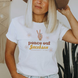 STEVIE Retro Peace Out Bride Bachelorette Party T Shirt