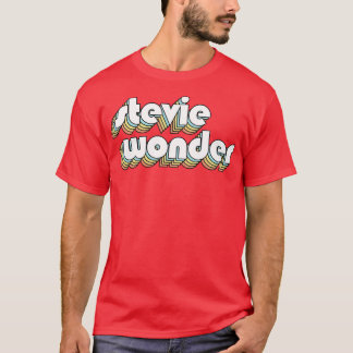 Stevie retro-regnbågstyp, avfattad Stil T Shirt