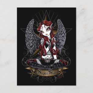 Stevie Tattoed Rockstjärna Angel Postcard Vykort