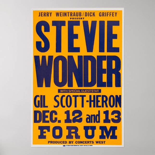 Stevie Wonder / Gil Scott Heron Poster (Framsidan)