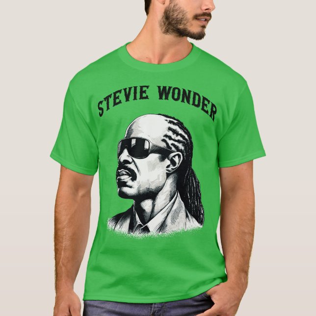 Stevie Wonder T Shirt (Framsida)