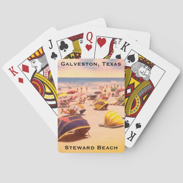 Steward Beach, Galveston, Texas Casinokort (Baksidan)